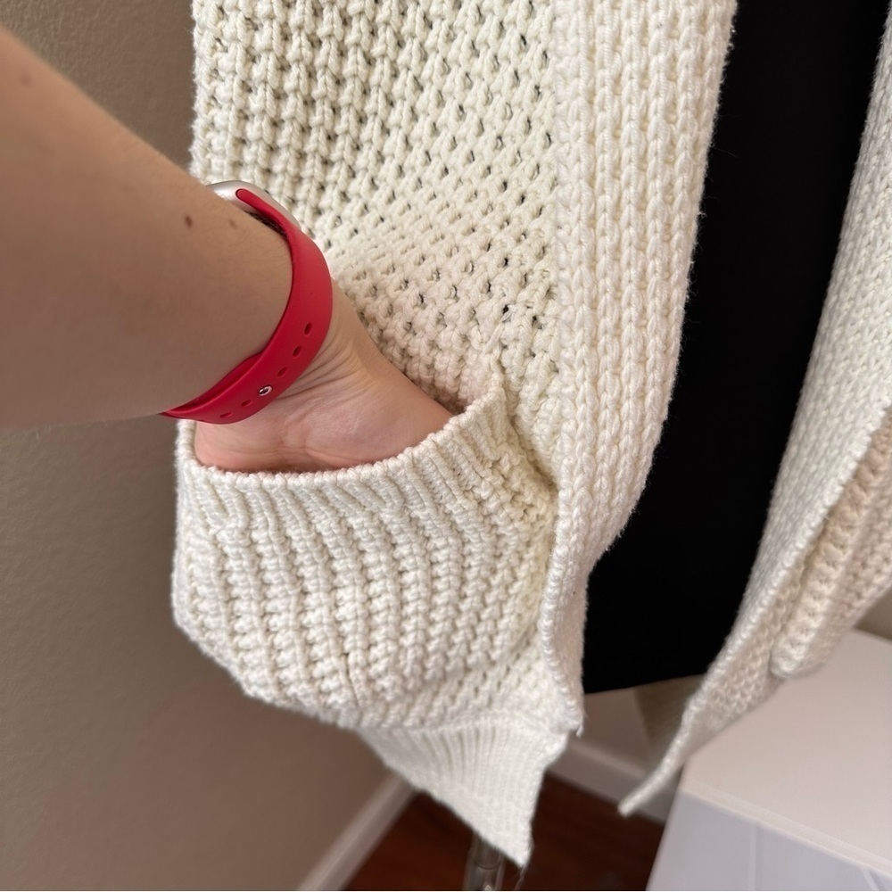 Lucky Brand Cream Open-Front Sweater - Picture 3 of 9